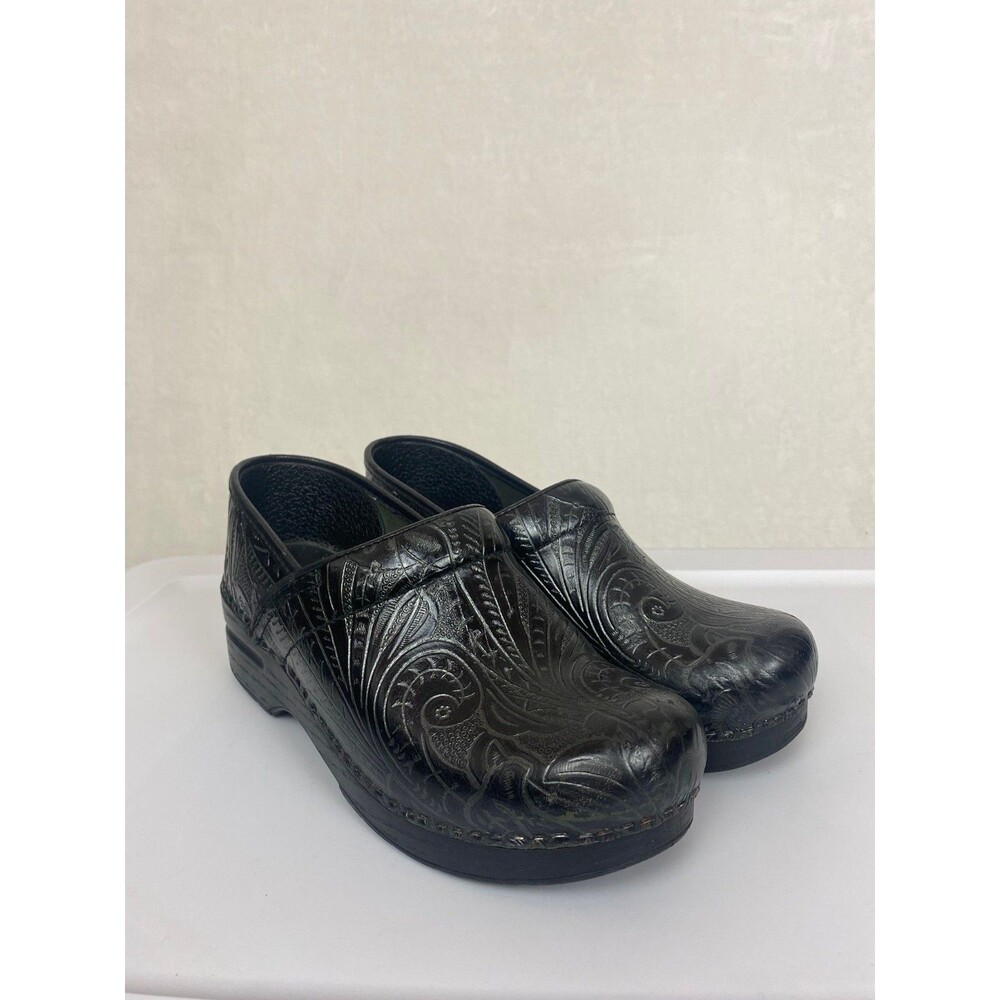 Dansko XP Series Women's Black Leather Comfort Clogs EU 38 US 7.5 Slip On